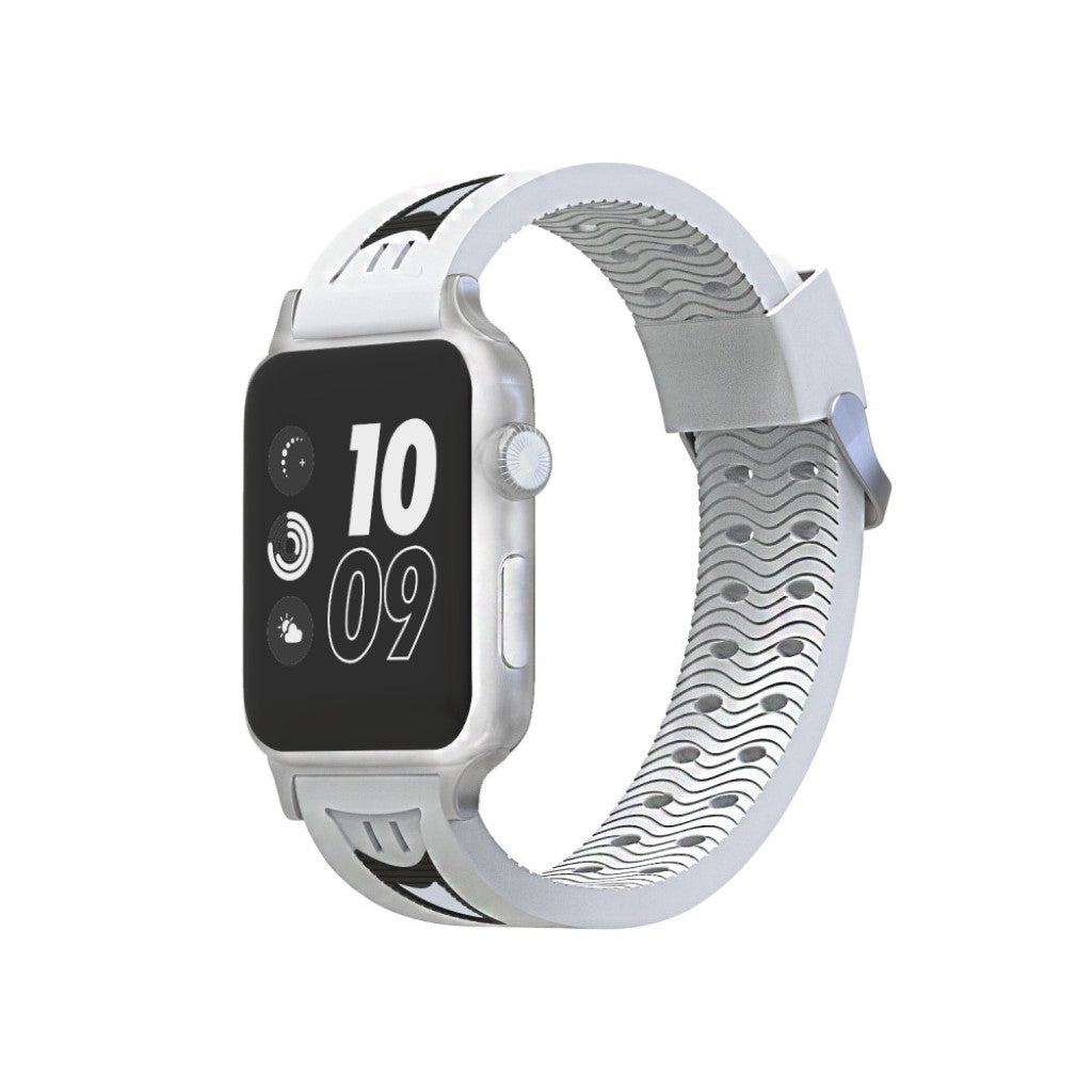 Fremragende Apple Watch Series 4 44mm Silikone Rem - Hvid#serie_2