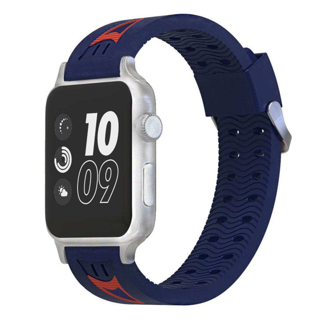 Fremragende Apple Watch Series 4 44mm Silikone Rem - Blå#serie_8