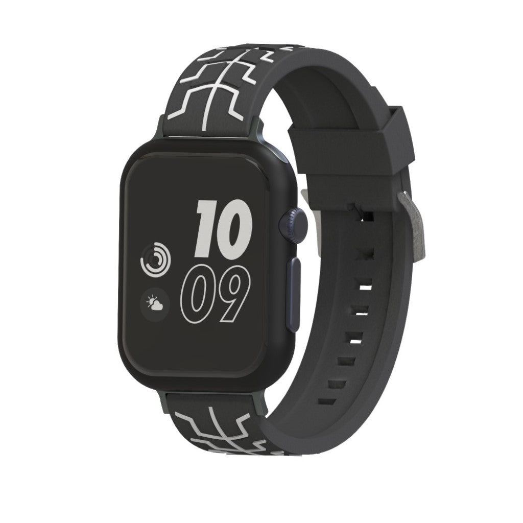 Mega fed Apple Watch Series 4 44mm Silikone Rem - Sort#serie_1