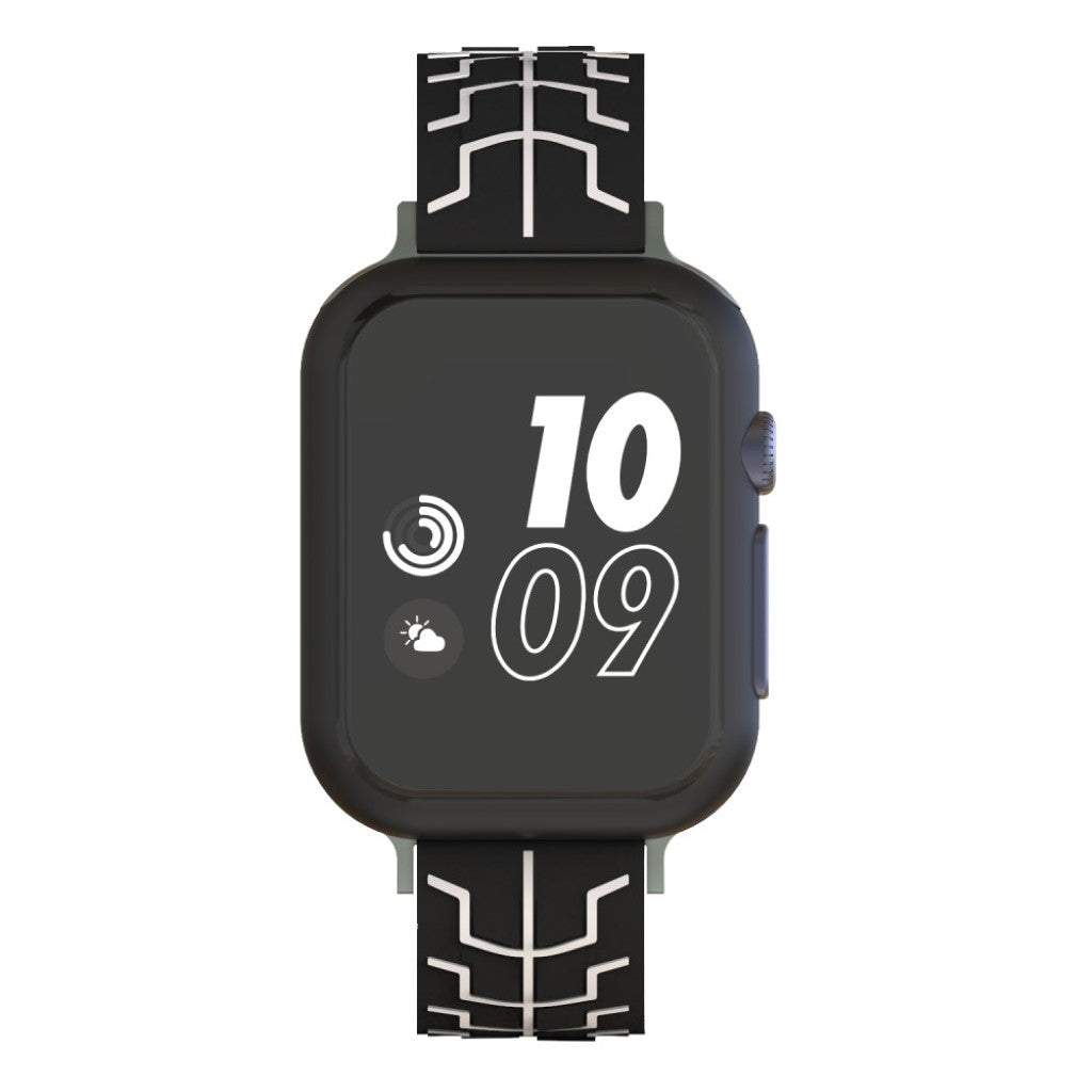 Mega fed Apple Watch Series 4 44mm Silikone Rem - Sort#serie_1