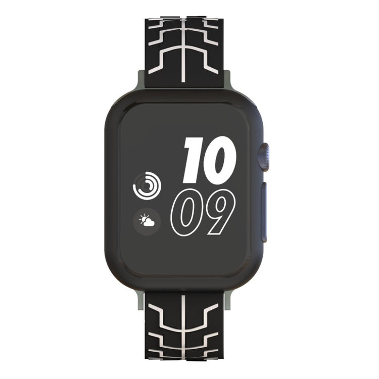 Mega fed Apple Watch Series 4 44mm Silikone Rem - Sort#serie_1