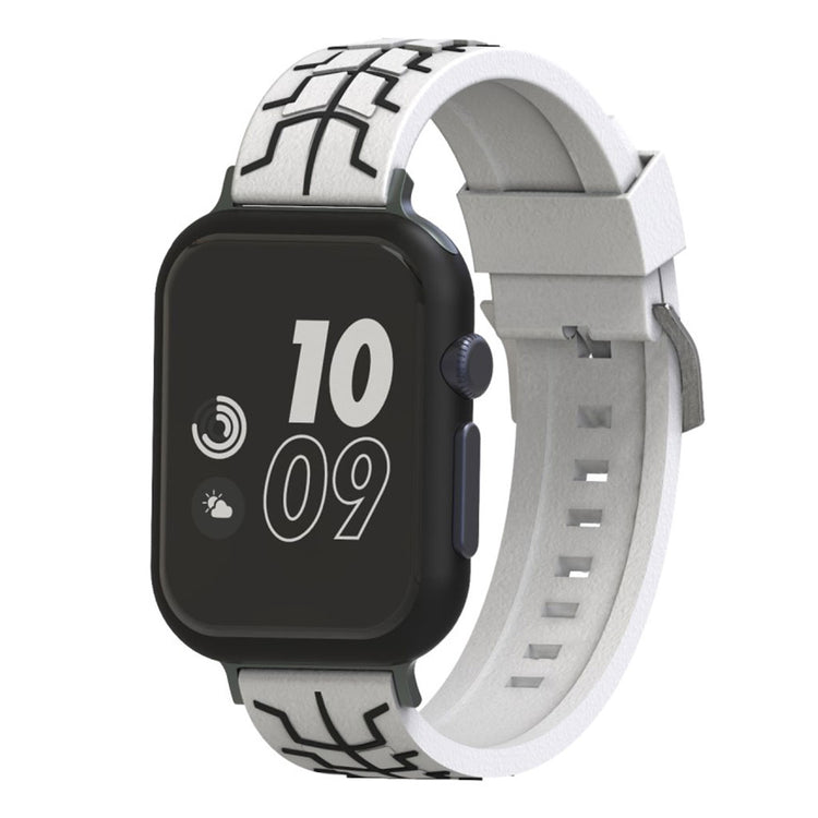 Mega fed Apple Watch Series 4 44mm Silikone Rem - Hvid#serie_2