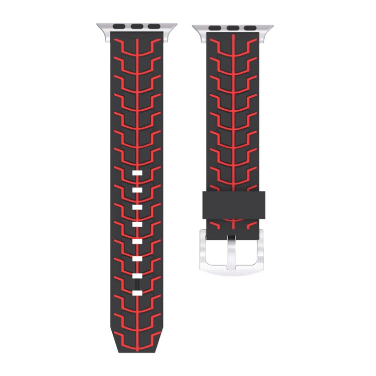 Mega fed Apple Watch Series 4 44mm Silikone Rem - Sort#serie_3