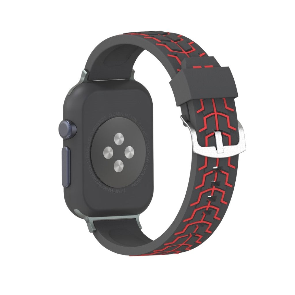 Mega fed Apple Watch Series 4 44mm Silikone Rem - Sort#serie_3