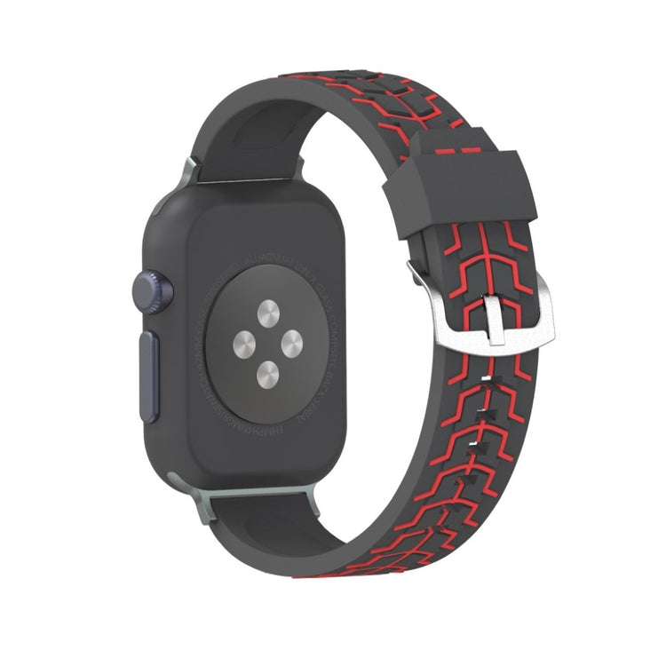 Mega fed Apple Watch Series 4 44mm Silikone Rem - Sort#serie_3