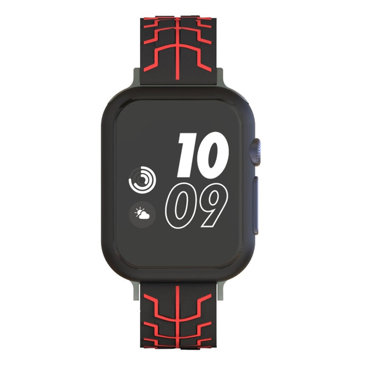 Mega fed Apple Watch Series 4 44mm Silikone Rem - Sort#serie_3