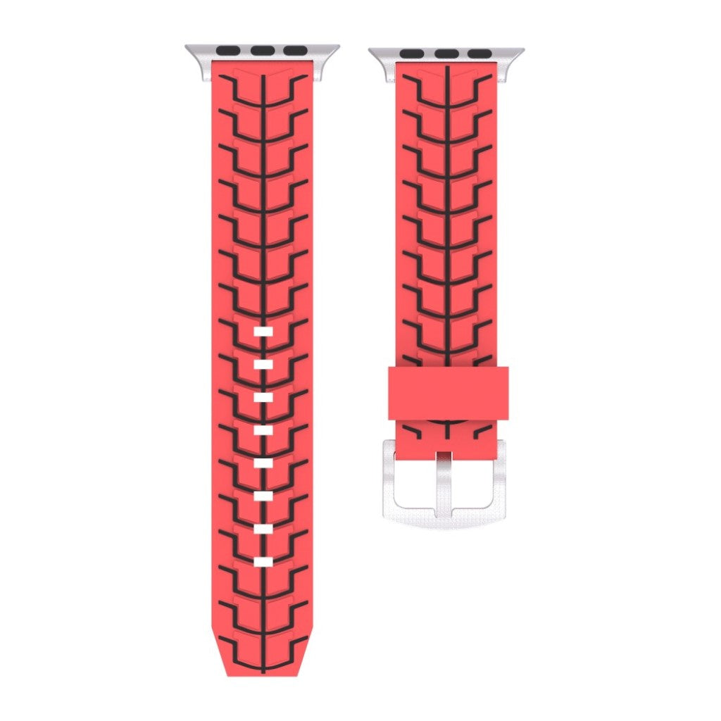 Mega fed Apple Watch Series 4 44mm Silikone Rem - Rød#serie_4
