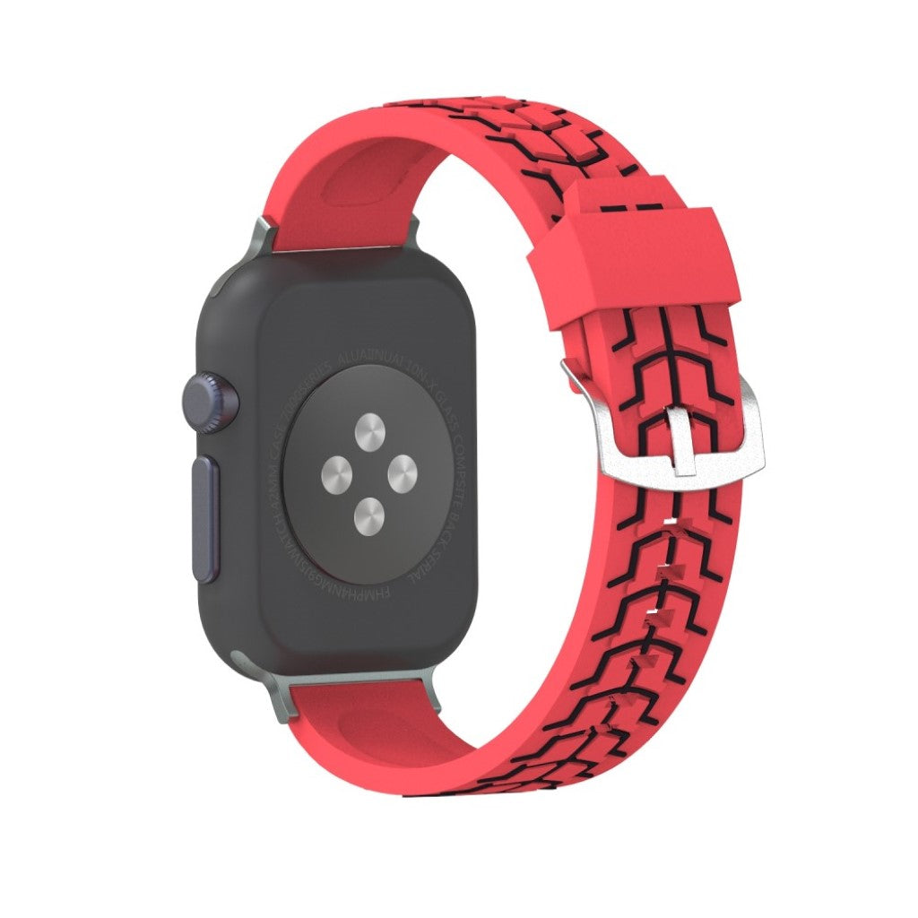 Mega fed Apple Watch Series 4 44mm Silikone Rem - Rød#serie_4