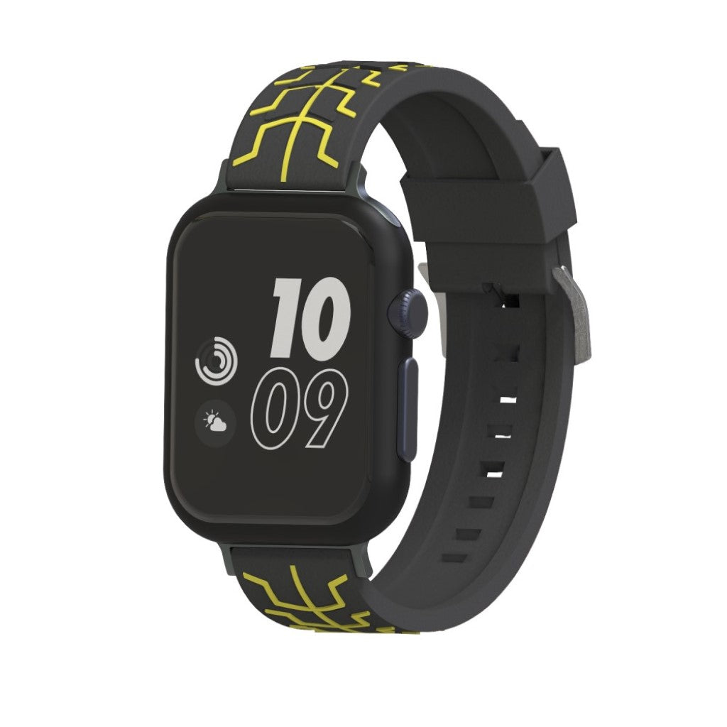 Mega fed Apple Watch Series 4 44mm Silikone Rem - Sort#serie_6
