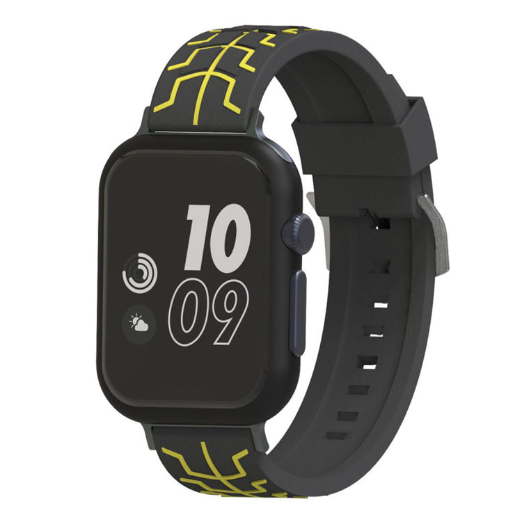 Mega fed Apple Watch Series 4 44mm Silikone Rem - Sort#serie_6