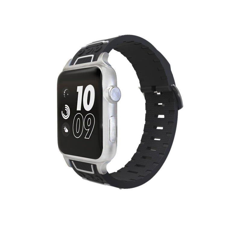 Meget cool Apple Watch Series 4 44mm Silikone Rem - Sort#serie_1