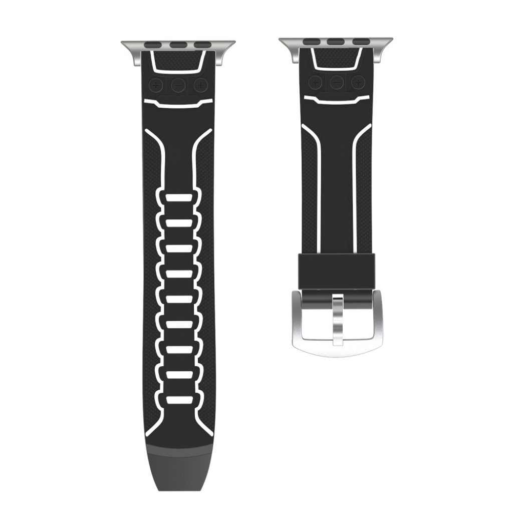 Meget cool Apple Watch Series 4 44mm Silikone Rem - Sort#serie_1