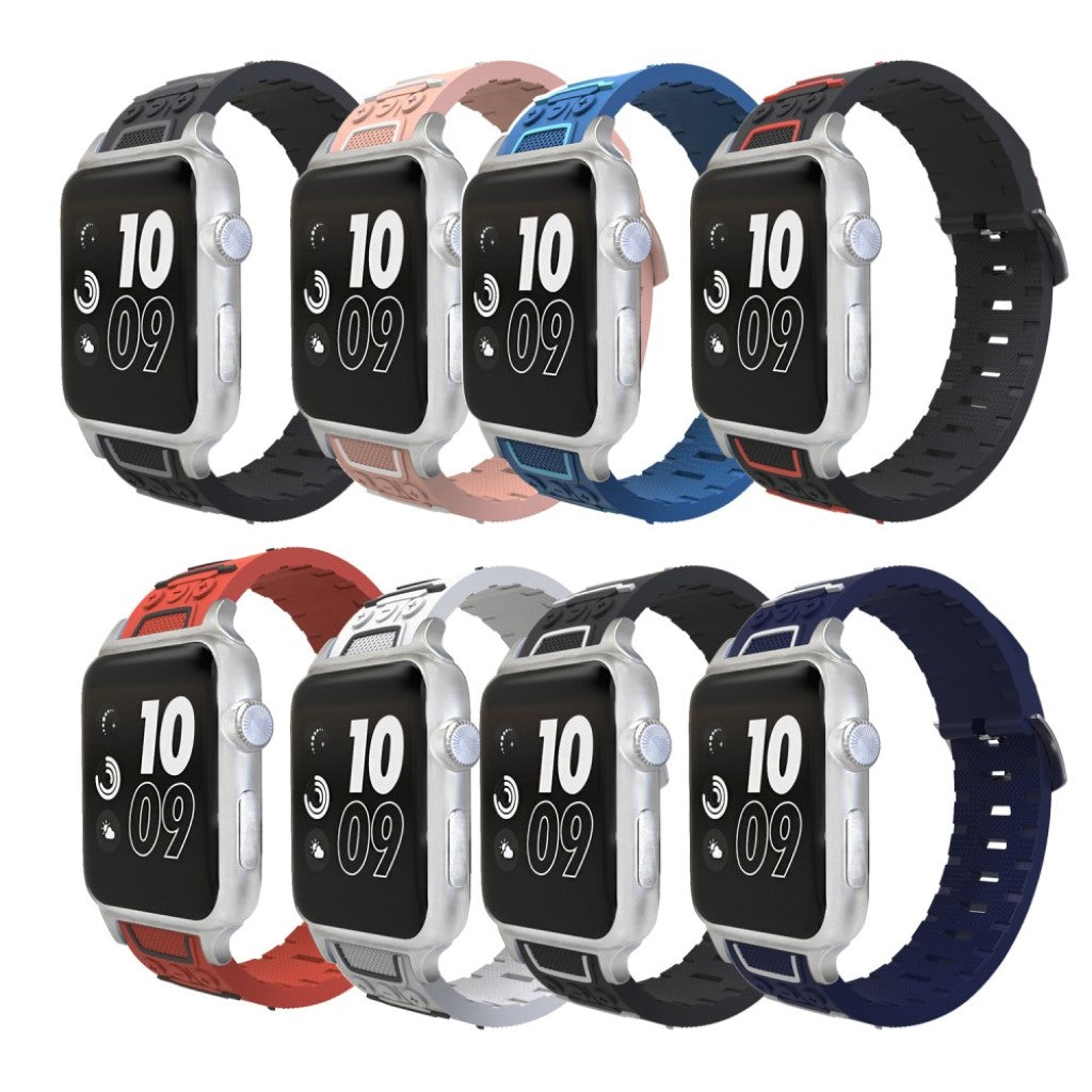 Meget cool Apple Watch Series 4 44mm Silikone Rem - Sort#serie_1