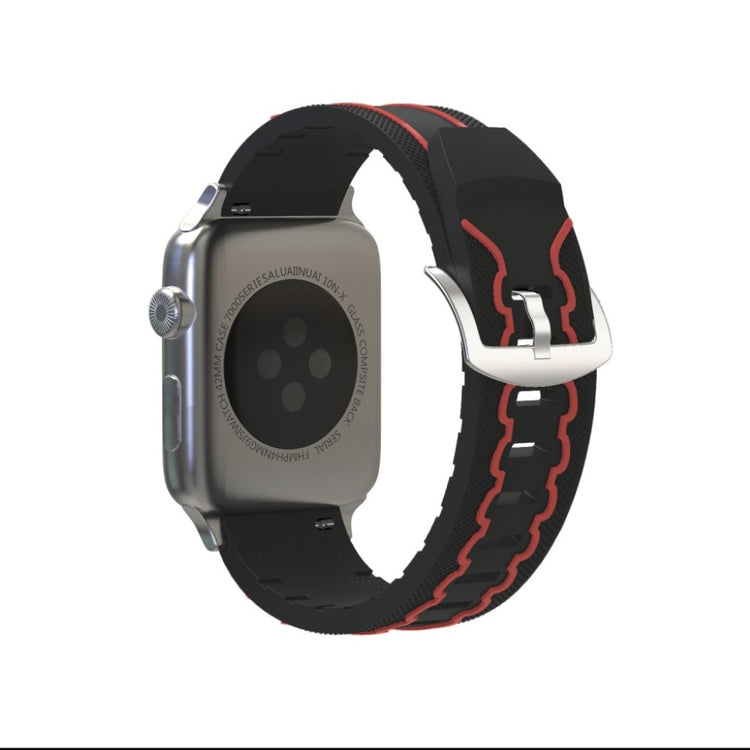 Meget cool Apple Watch Series 4 44mm Silikone Rem - Rød#serie_2