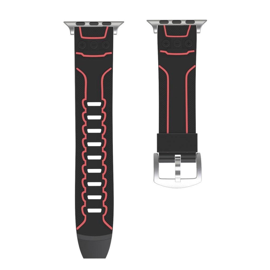 Meget cool Apple Watch Series 4 44mm Silikone Rem - Rød#serie_2