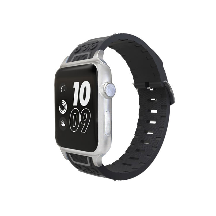 Meget cool Apple Watch Series 4 44mm Silikone Rem - Sort#serie_3