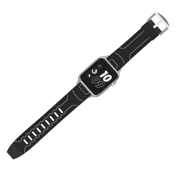 Meget cool Apple Watch Series 4 44mm Silikone Rem - Sort#serie_3