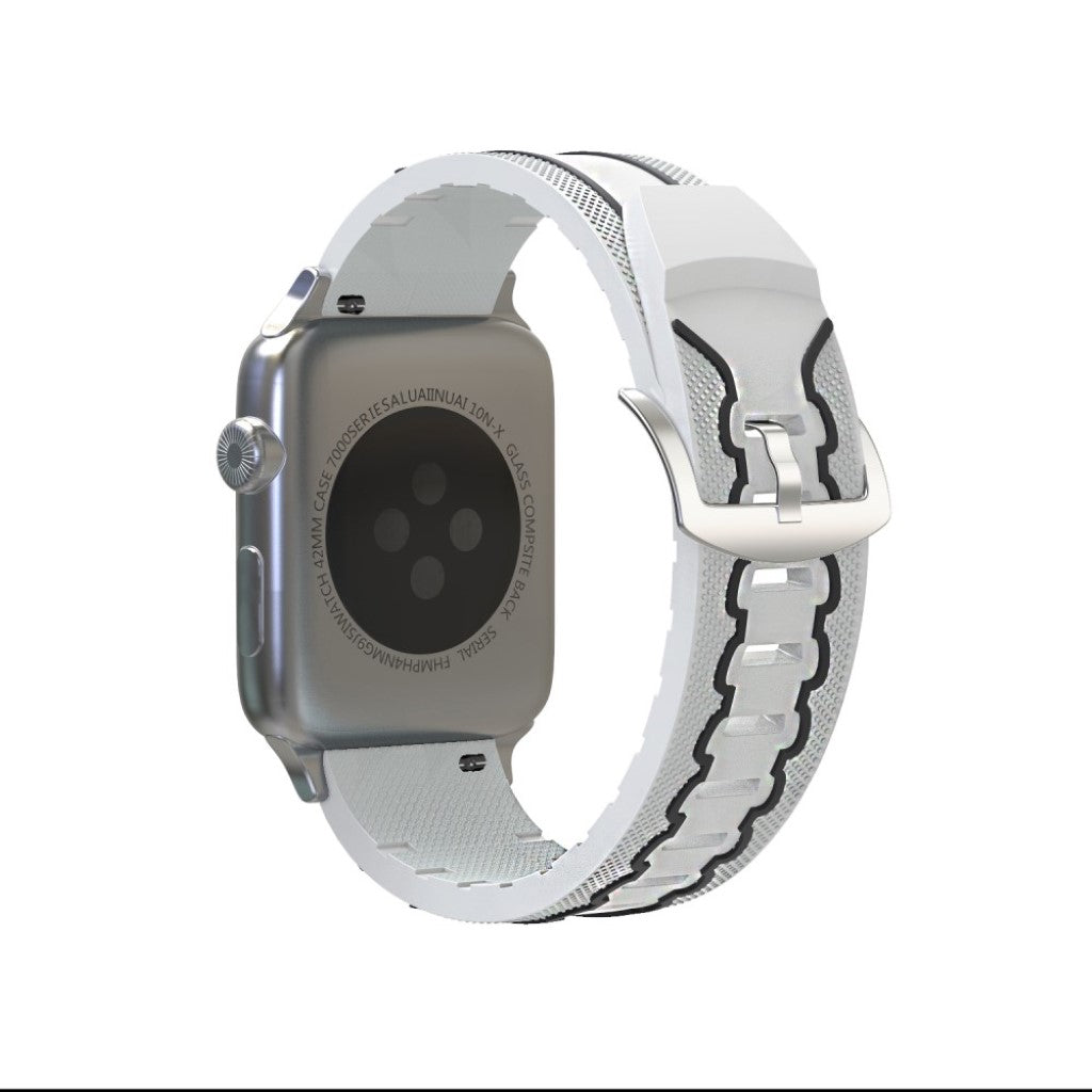 Meget cool Apple Watch Series 4 44mm Silikone Rem - Hvid#serie_4