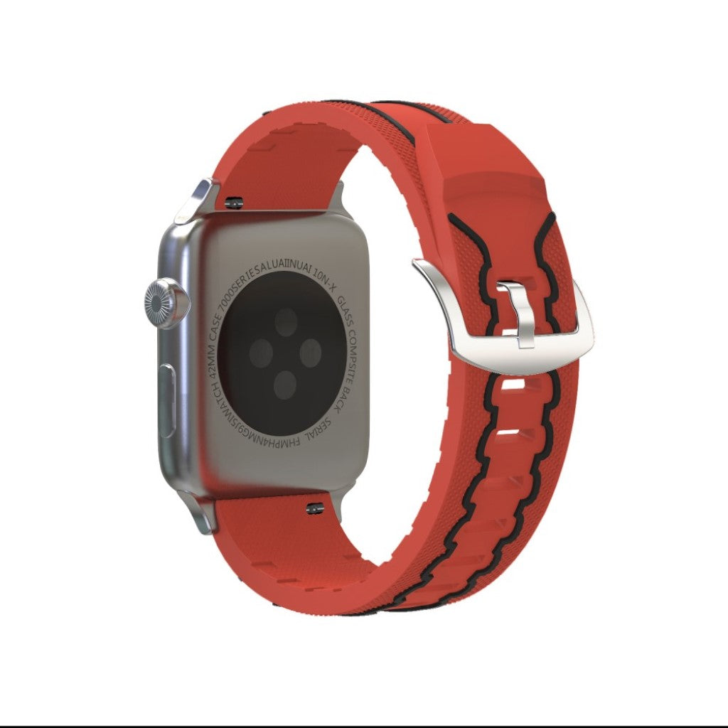 Meget cool Apple Watch Series 4 44mm Silikone Rem - Rød#serie_5