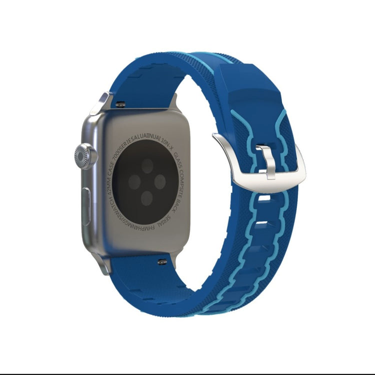 Meget cool Apple Watch Series 4 44mm Silikone Rem - Blå#serie_7