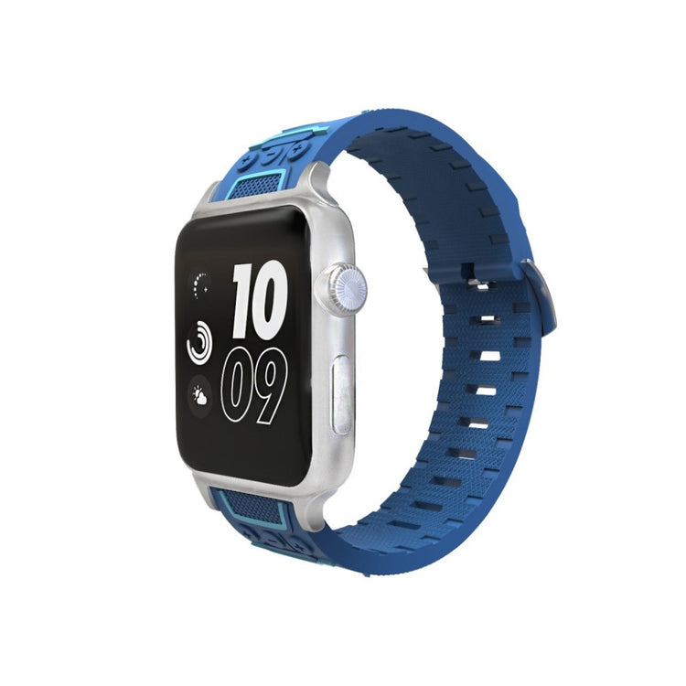 Meget cool Apple Watch Series 4 44mm Silikone Rem - Blå#serie_7