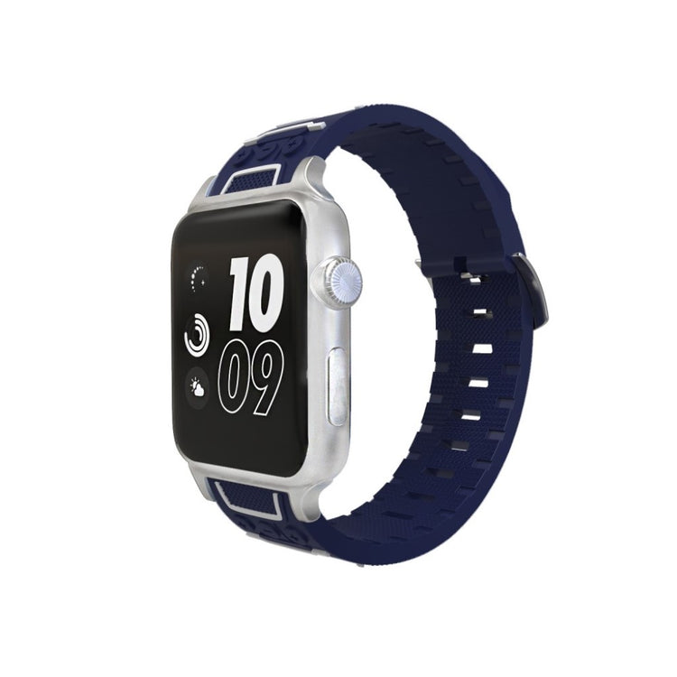 Meget cool Apple Watch Series 4 44mm Silikone Rem - Blå#serie_8