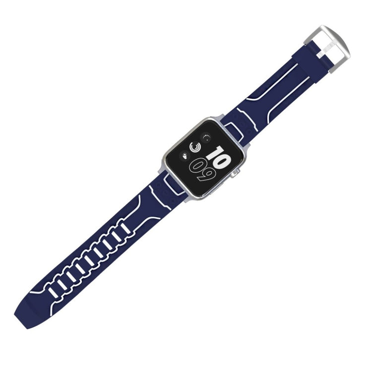Meget cool Apple Watch Series 4 44mm Silikone Rem - Blå#serie_8
