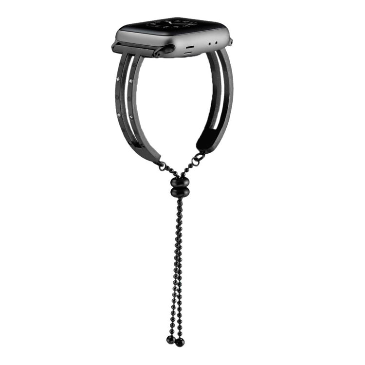 Super fint Apple Watch Series 4 44mm Metal og Rhinsten Rem - Sort#serie_1