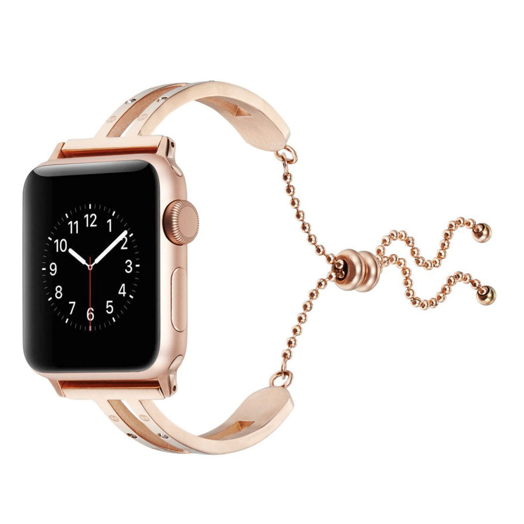 Super fint Apple Watch Series 4 44mm Metal og Rhinsten Rem - Guld#serie_2