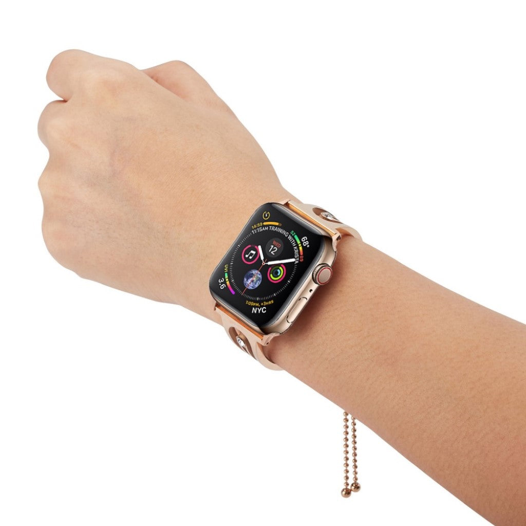Meget fed Apple Watch Series 4 44mm Metal og Rhinsten Rem - Pink#serie_080