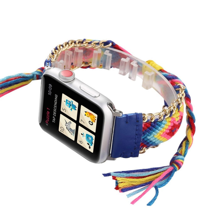 Helt vildt fed Apple Watch Series 4 44mm Nylon Rem - Blå#serie_3