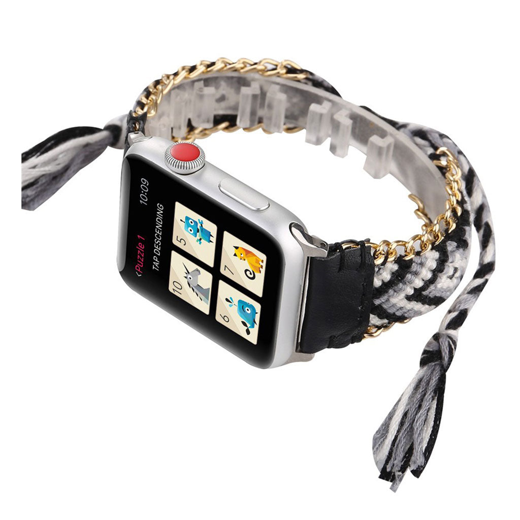 Helt vildt fed Apple Watch Series 4 44mm Nylon Rem - Sort#serie_4