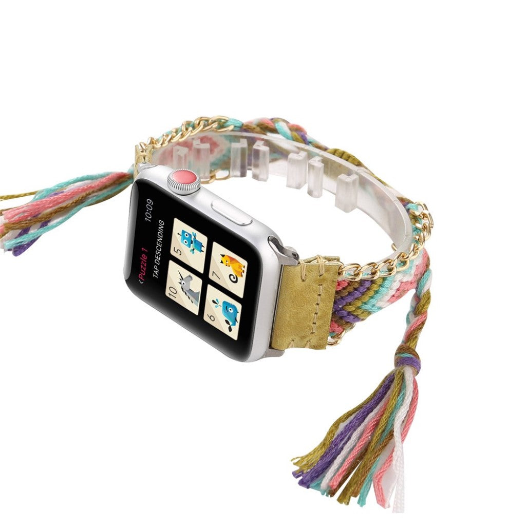Helt vildt fed Apple Watch Series 4 44mm Nylon Rem - Gul#serie_5