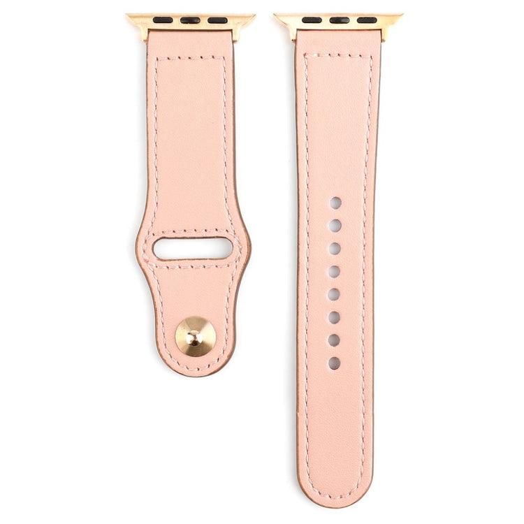 Udsøgt Apple Watch Series 4 44mm Ægte læder Rem - Pink#serie_1