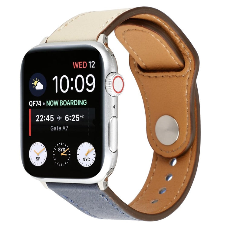 Udsøgt Apple Watch Series 4 44mm Ægte læder Rem - Beige#serie_3
