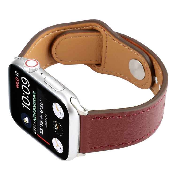 Udsøgt Apple Watch Series 4 44mm Ægte læder Rem - Rød#serie_4