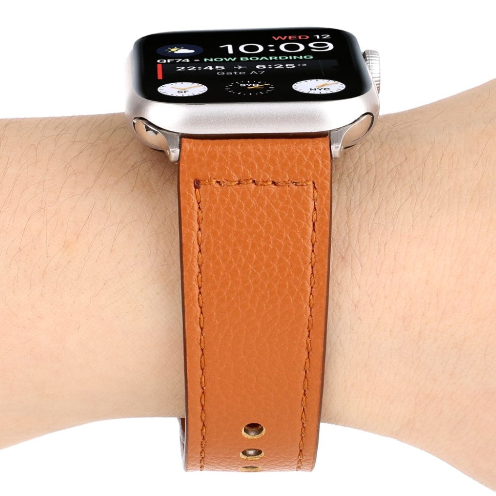 Udsøgt Apple Watch Series 4 44mm Ægte læder Rem - Brun#serie_5