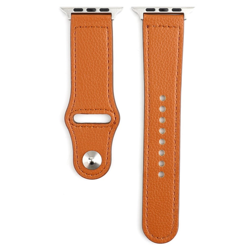 Udsøgt Apple Watch Series 4 44mm Ægte læder Rem - Brun#serie_5