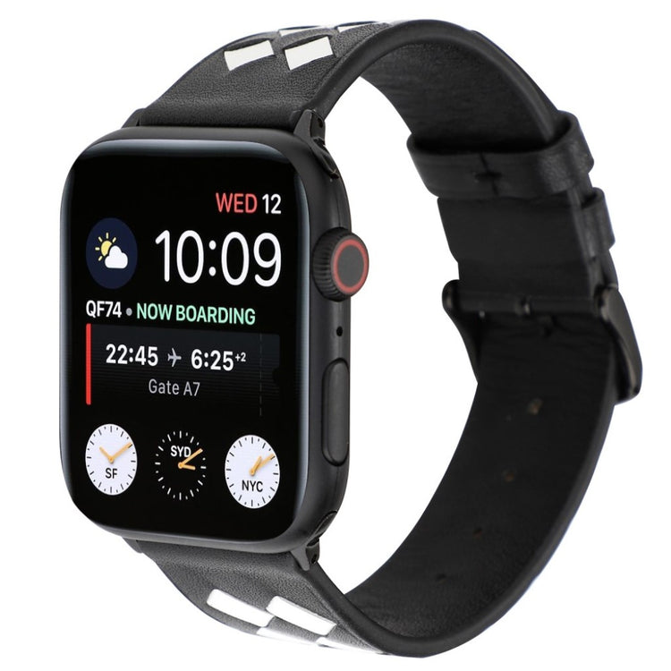 Vildt fantastisk Apple Watch Series 4 44mm Ægte læder Rem - Hvid#serie_4