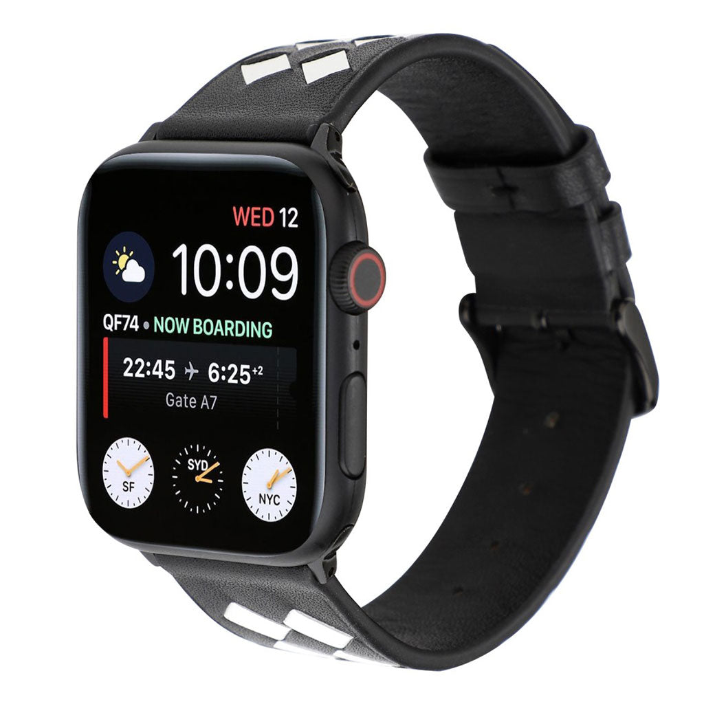 Vildt fantastisk Apple Watch Series 4 44mm Ægte læder Rem - Hvid#serie_4