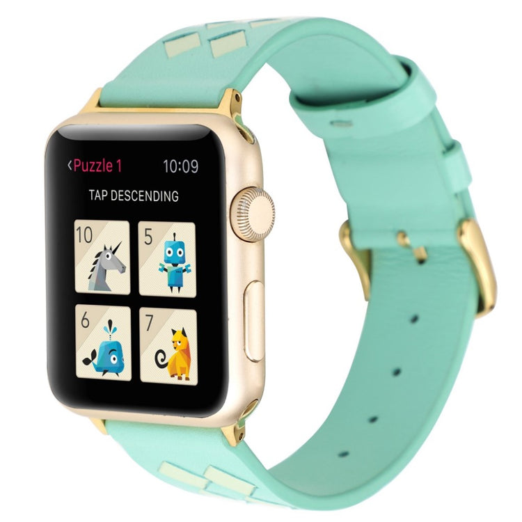 Vildt fantastisk Apple Watch Series 4 44mm Ægte læder Rem - Grøn#serie_8
