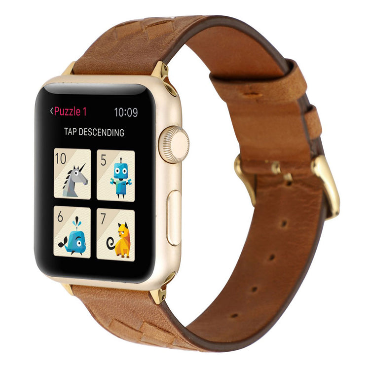 Vildt fantastisk Apple Watch Series 4 44mm Ægte læder Rem - Brun#serie_9