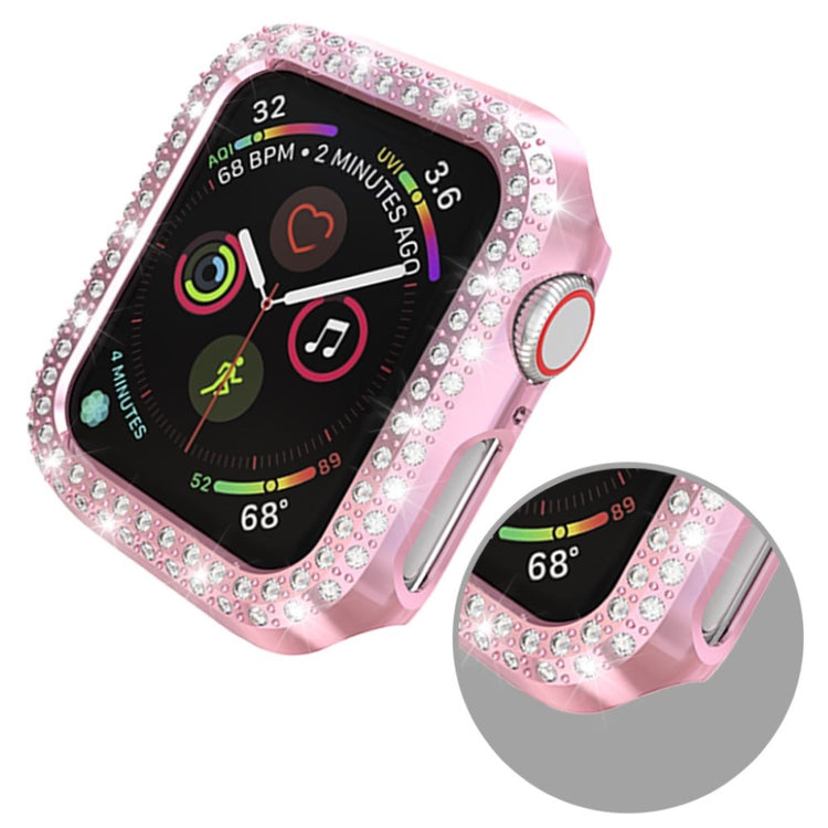 Vildt Godt Apple Watch Series 4 44mm Plastik og Rhinsten Cover - Pink#serie_3