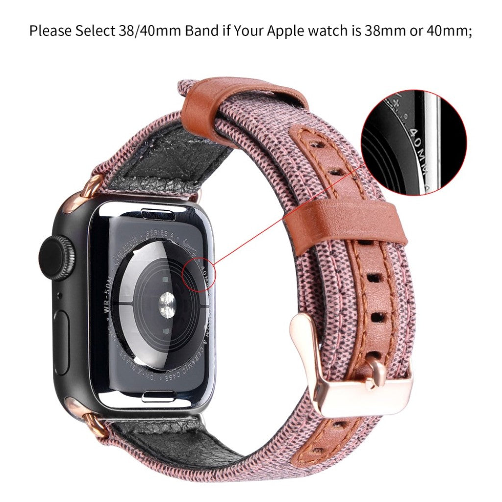 Holdbart Apple Watch Series 5 40mm Nylon Rem - Pink#serie_3