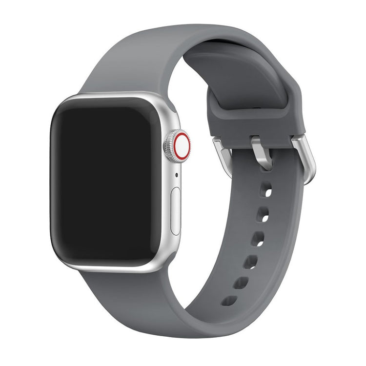 Vildt holdbart Apple Watch Series 5 40mm Silikone Rem - Sølv#serie_3