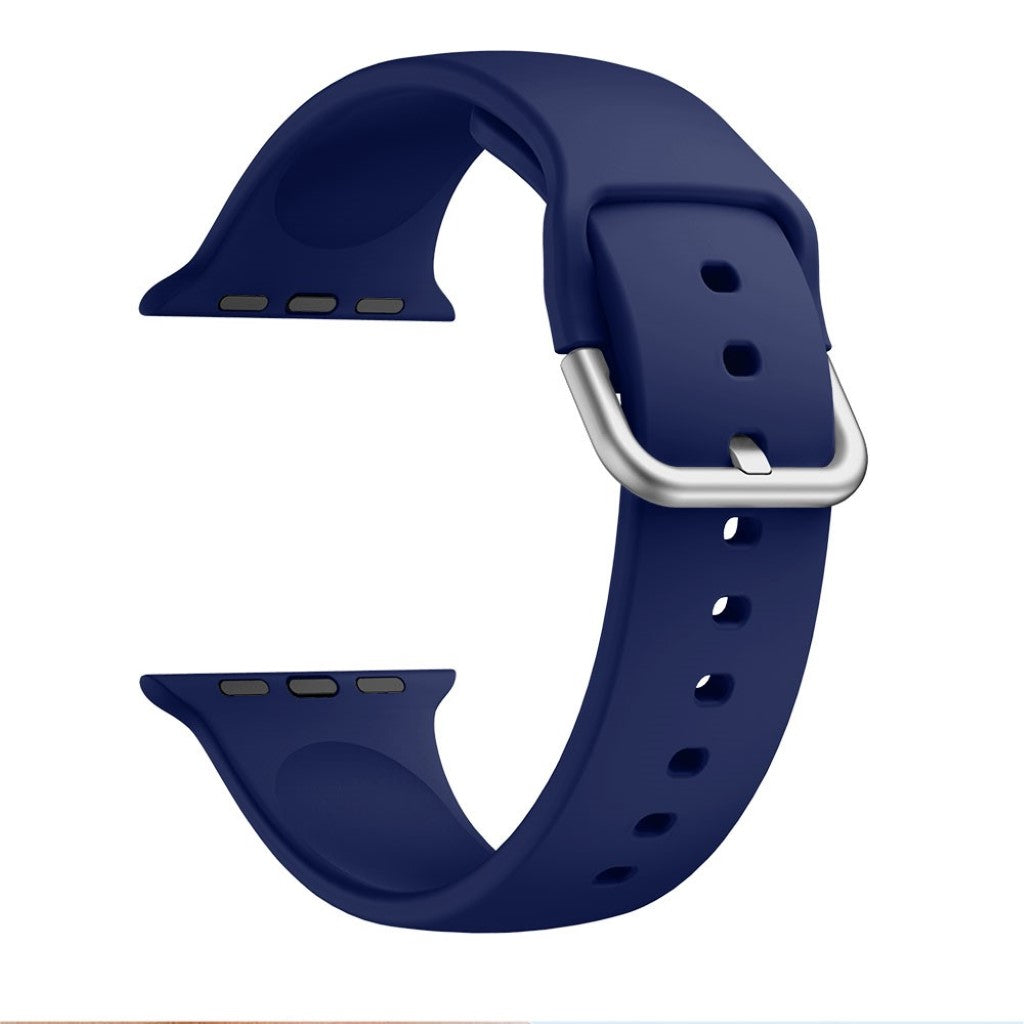 Vildt holdbart Apple Watch Series 5 40mm Silikone Rem - Blå#serie_8