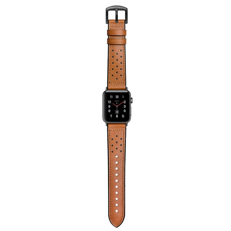  Apple Watch Series 5 40mm / Apple Watch 40mm Ægte læder Rem - Brun#serie_1
