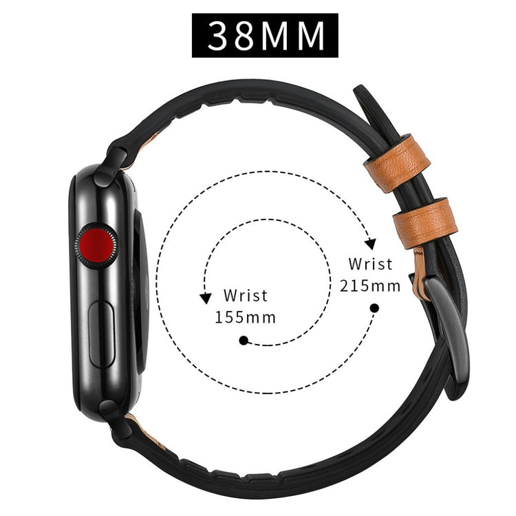  Apple Watch Series 5 40mm / Apple Watch 40mm Ægte læder Rem - Brun#serie_1