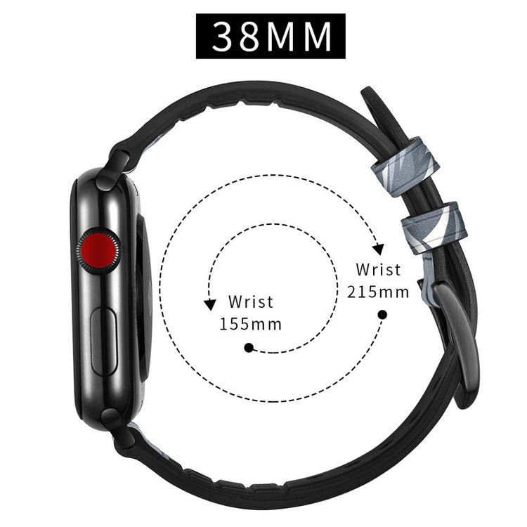  Apple Watch Series 5 40mm / Apple Watch 40mm Ægte læder Rem - Blå#serie_1