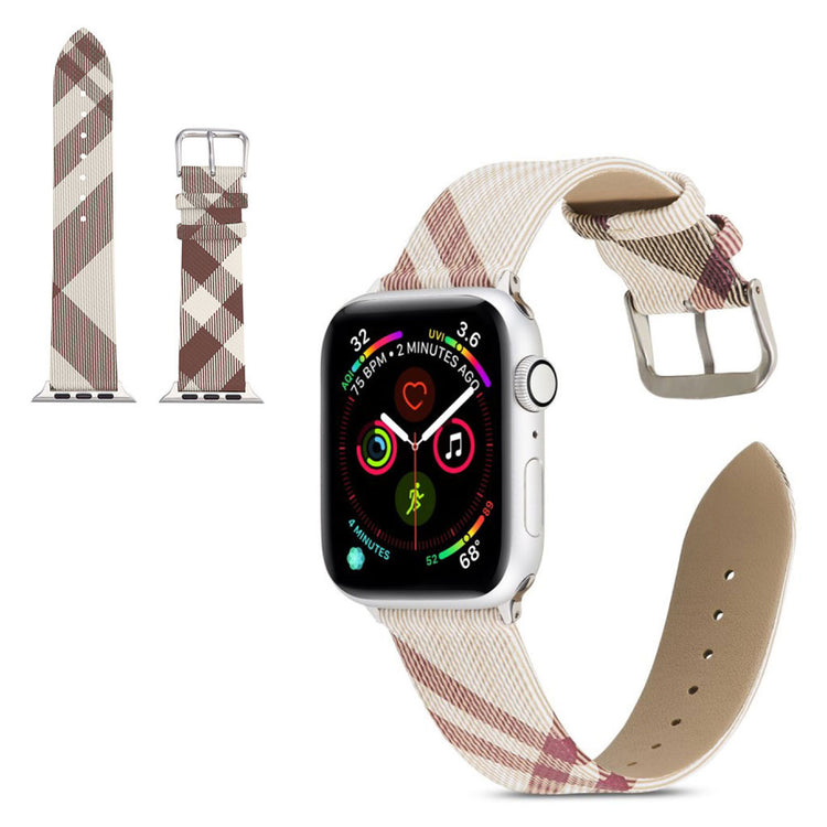  Apple Watch Series 5 40mm / Apple Watch 40mm Ægte læder Rem - Flerfarvet#serie_2